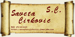 Saveta Ćirković vizit kartica